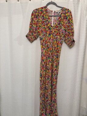 RIXO Multicolor Floral Maxi Dress - Pink, Yellow, Green, Blue